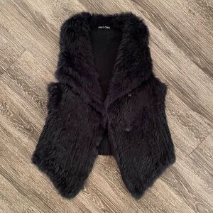 Dolce Cabo natural rabbit fur vest